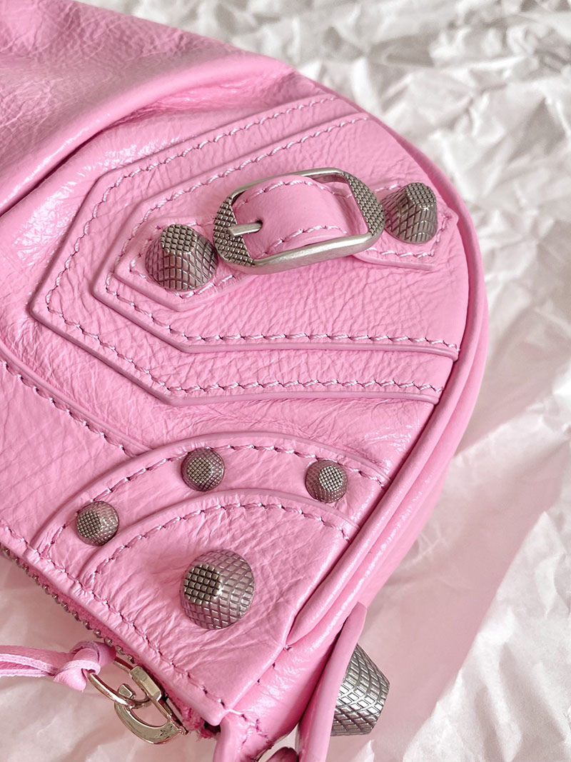 バレンシアガ アウトレット BALENCIAGA Le Cagole Xs ショルダーバッグ 6713071VG9Y5812 ピンク ラムスキン バレンシアガ バッグ アウトレット - 画像 (6)