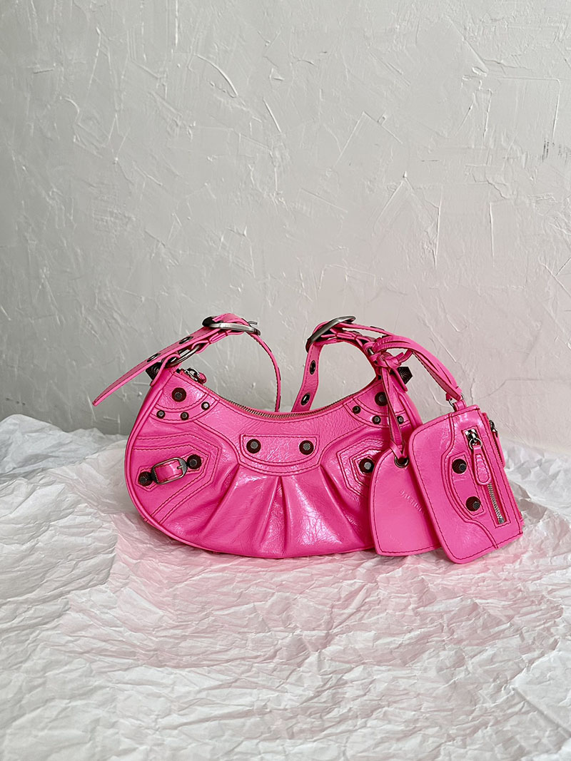 バレンシアガ アウトレット BALENCIAGA Le Cagole Xs ショルダーバッグ 6713071VG9Y5634 ピンク ラムスキン バレンシアガ バッグ ピンク - 画像 (9)