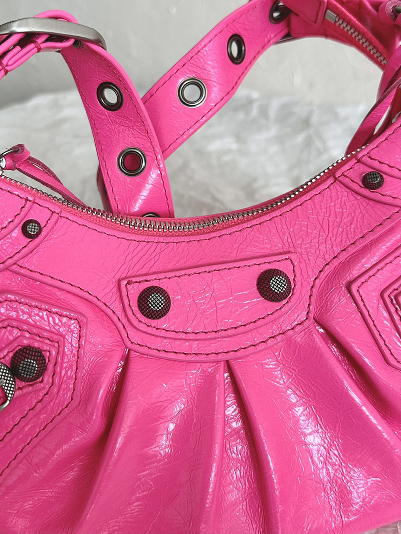 バレンシアガ アウトレット BALENCIAGA Le Cagole Xs ショルダーバッグ 6713071VG9Y5634 ピンク ラムスキン バレンシアガ バッグ ピンク - 画像 (7)
