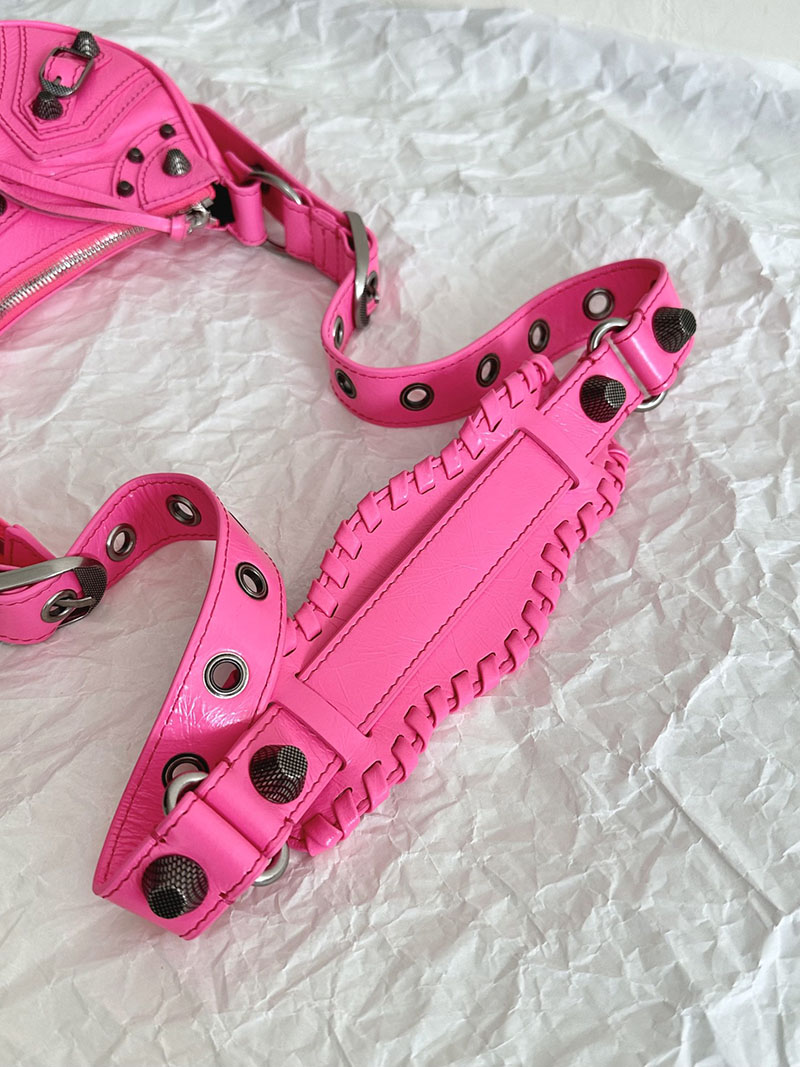 バレンシアガ アウトレット BALENCIAGA Le Cagole Xs ショルダーバッグ 6713071VG9Y5634 ピンク ラムスキン バレンシアガ バッグ ピンク - 画像 (5)