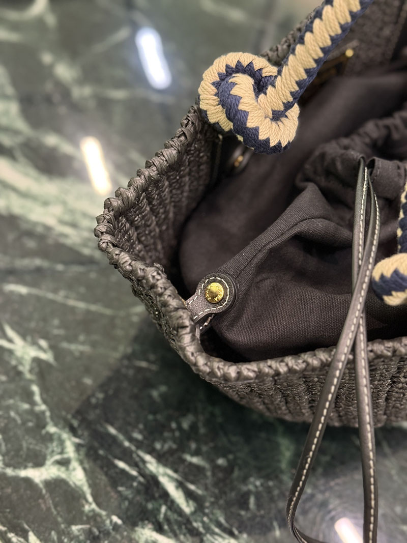 プラダ アウトレット PRADA スモール クロシェ バッグ 1BA463_2MHA_F0002_V_OVO ブラック ビスコース プラダ バッグ アウトレット - 画像 (5)