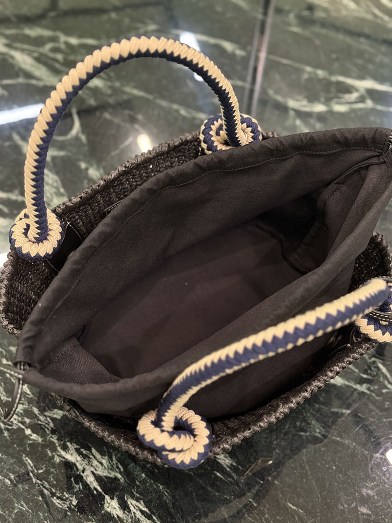 プラダ アウトレット PRADA スモール クロシェ バッグ 1BA463_2MHA_F0002_V_OVO ブラック ビスコース プラダ バッグ アウトレット - 画像 (3)