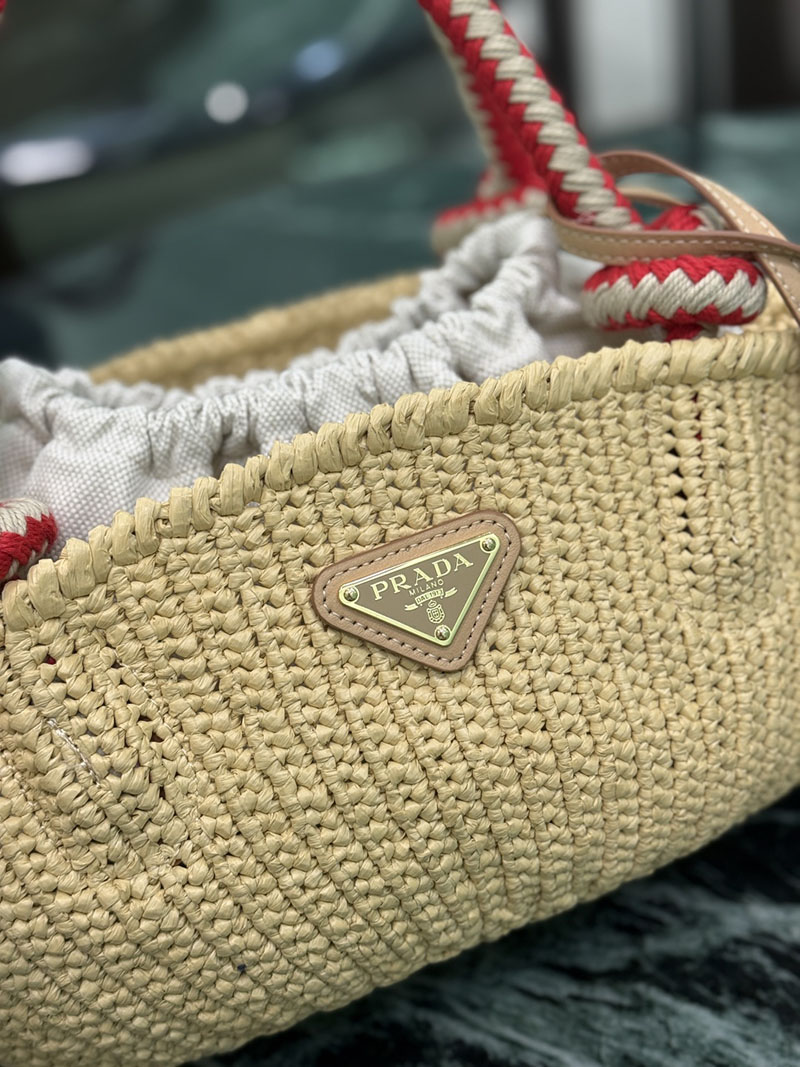 プラダ アウトレット PRADA スモール クロシェ バッグ 1BA463_2MHA_F0018_V_OVO ナチュラル ビスコース プラダ バッグ アウトレット - 画像 (6)