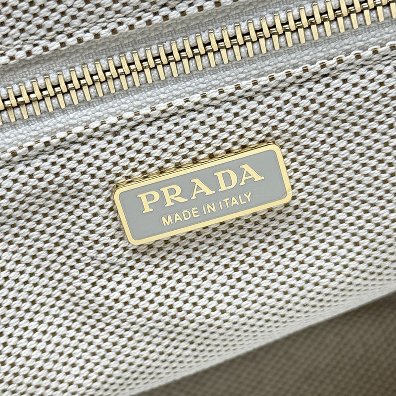 プラダ アウトレット PRADA スモール リネンブレンド ハンドバッグ 1BG464_2CX9_F0018_V_8OM ナチュラル H品 プラダ トートバッグ 人気 - 画像 (2)
