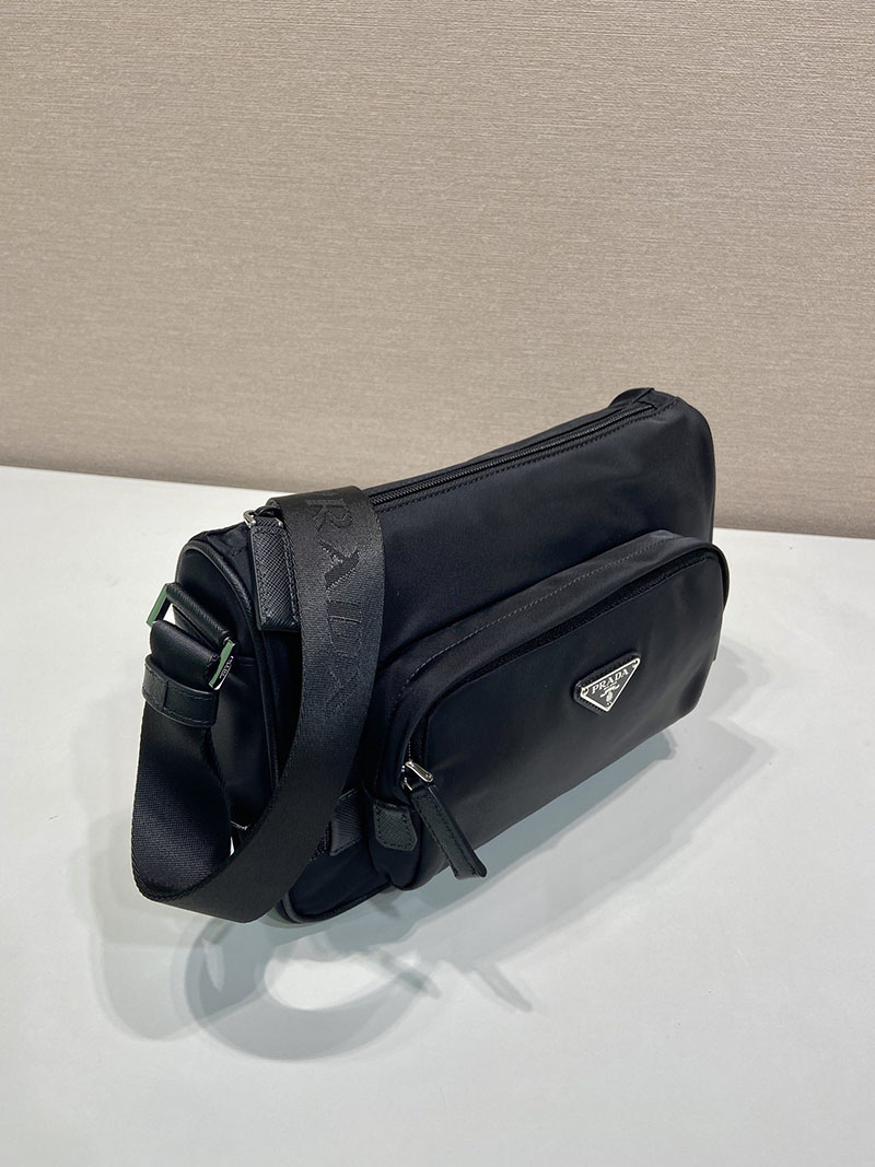 プラダ アウトレット PRADA ミディアム Re-Nylon xサフィアーノレザー 2VH192_2DMG_F0002_V_OOO ブラック H品 プラダ メンズバッグ アウトレット - 画像 (9)