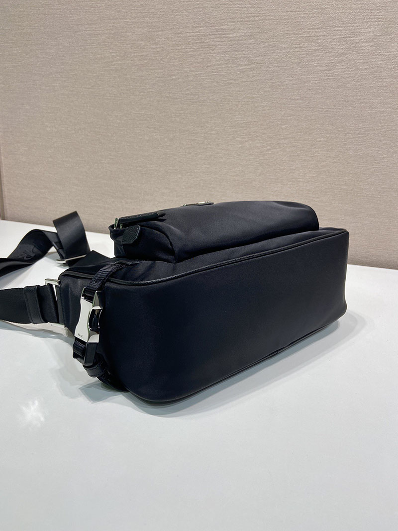 プラダ アウトレット PRADA ミディアム Re-Nylon xサフィアーノレザー 2VH192_2DMG_F0002_V_OOO ブラック H品 プラダ メンズバッグ アウトレット - 画像 (5)