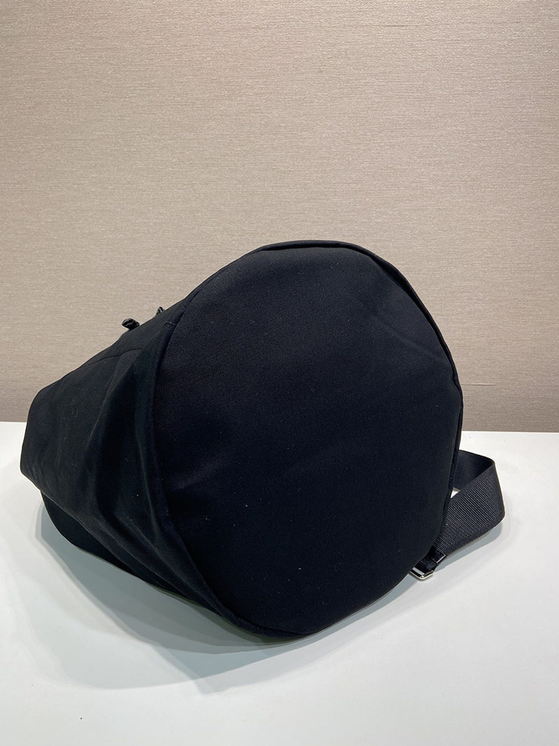 プラダ アウトレット PRADA キャンバス ドローストリング ダッフルバッグ 2VY011_2CYA_F0002_V_OOO ブラック H品 プラダ メンズバッグ アウトレット - 画像 (5)