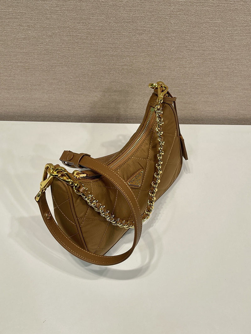 プラダ アウトレット PRADA ミニバッグ Re-Edition 1995 シェーヌ 1BC204_QOO2_AOS_F0134 ブラウン H品 プラダ ショルダーバッグ 人気 - 画像 (9)