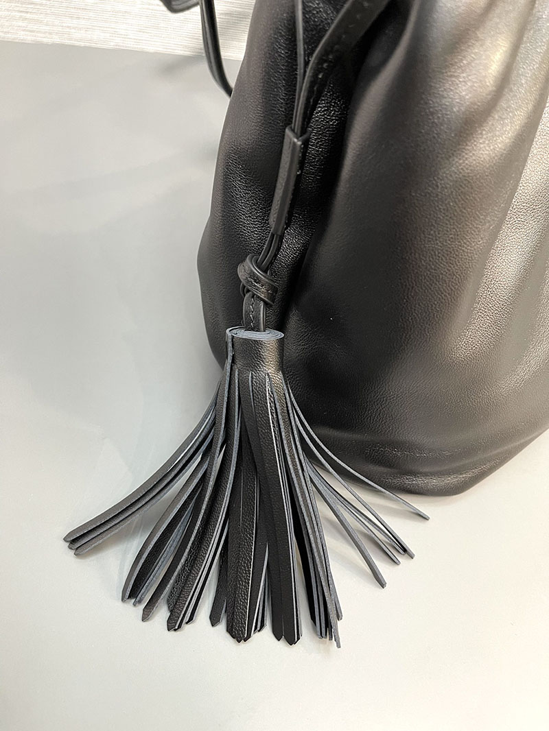 プラダ アウトレット PRADA フリンジ付き ナッパレザー ショルダーバッグ 1BG541_2DX8_F0002_V_OOO ブラック H品 レディース プラダ ショルダーバッグ - 画像 (5)