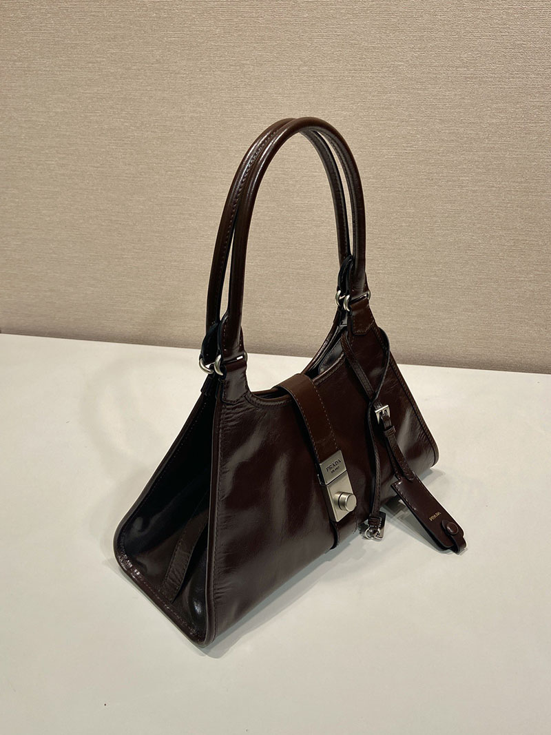 プラダ アウトレット PRADA ミディアム レザー トートバッグ 1BG563_2CYR_F01D6_V_OOO ダークブラウン H品 プラダ バッグ アウトレット店舗 - 画像 (7)