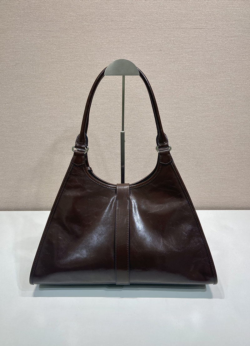 プラダ アウトレット PRADA ラージ レザー トートバッグ 1BG570_2CYR_F01D6_V_OOO ダークブラウン H品 プラダ バッグ アウトレット店舗 - 画像 (7)