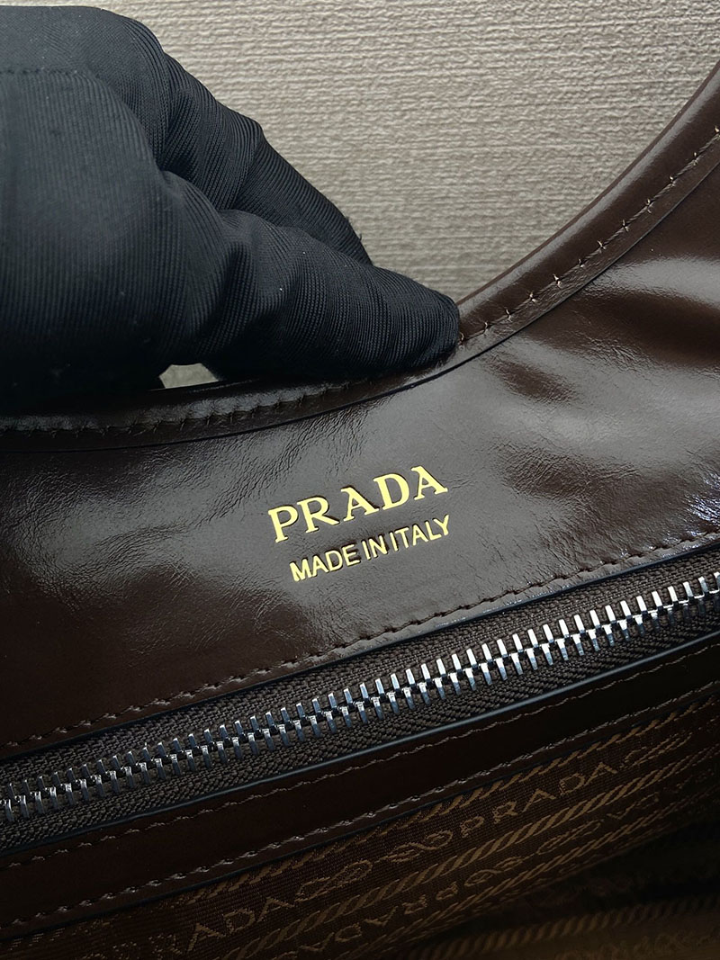 プラダ アウトレット PRADA ラージ レザー トートバッグ 1BG570_2CYR_F01D6_V_OOO ダークブラウン H品 プラダ バッグ アウトレット店舗 - 画像 (2)