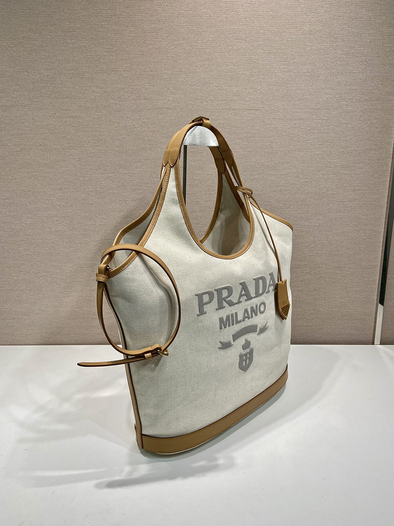 プラダ アウトレット PRADA リネンブレンド レザー ラージ トートバッグ 1BG472_2DLI_F0018_V_OAH ナチュラル H品 プラダ バッグ アウトレット店舗 - 画像 (9)