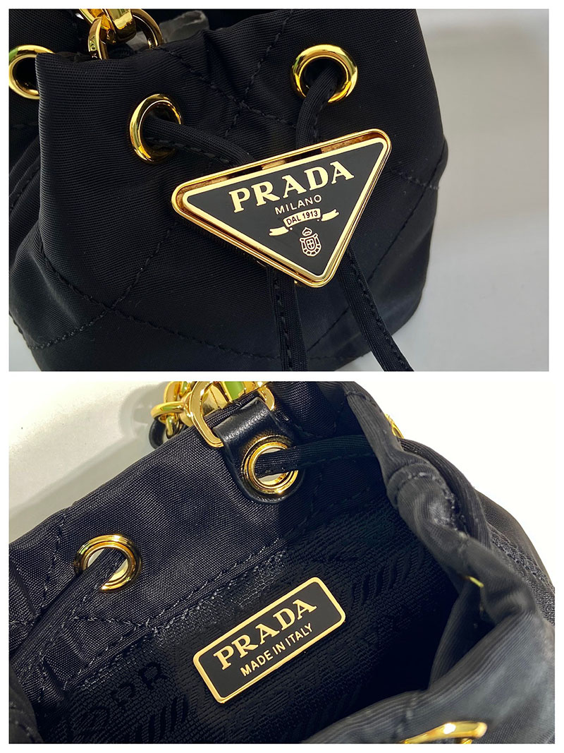 プラダ アウトレット PRADA ベルベット ミニポーチ 1NR016_2C7P_F0002 ブラック H品 プラダ ポーチ アウトレット 値段 - 画像 (3)