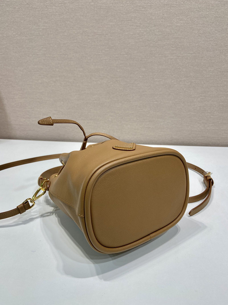 プラダ アウトレット PRADA Re-Edition 1978 Re-Nylon ミニバッグ 1BE067_R064_F0040_V_WOM ベージュ H品 プラダ ナイロン 巾着 バッグ - 画像 (4)