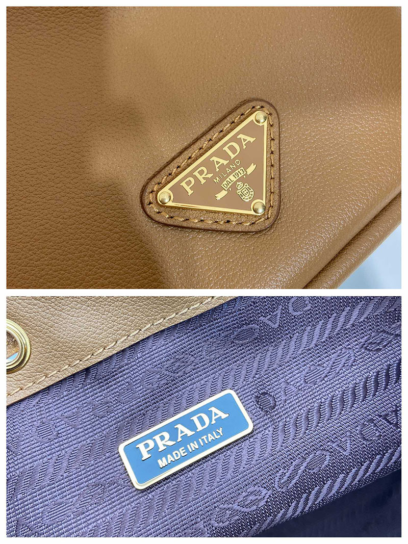 プラダ アウトレット PRADA Re-Edition 1978 Re-Nylon ミニバッグ 1BE067_R064_F0040_V_WOM ベージュ H品 プラダ ナイロン 巾着 バッグ - 画像 (2)