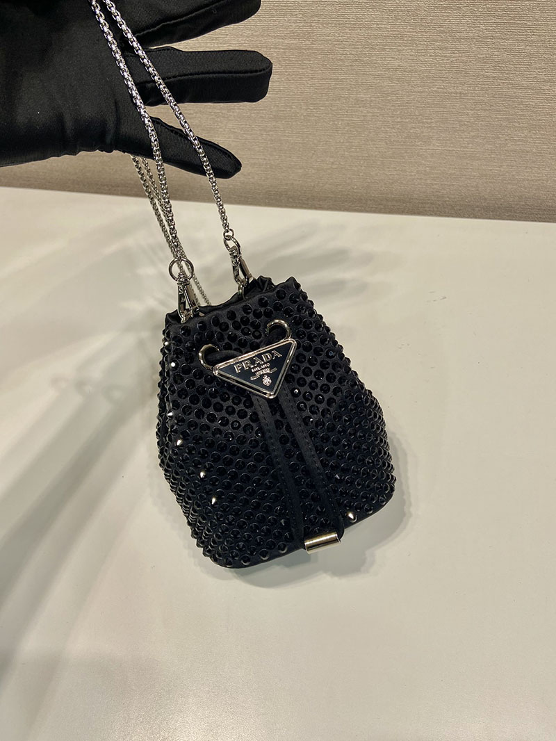 プラダ アウトレット PRADA Re-Edition 1978 Re-Nylon ミニバッグ 1NR016_2AWL_F0002_V_OOO ブラック H品 プラダ 巾着バッグ アウトレット - 画像 (7)