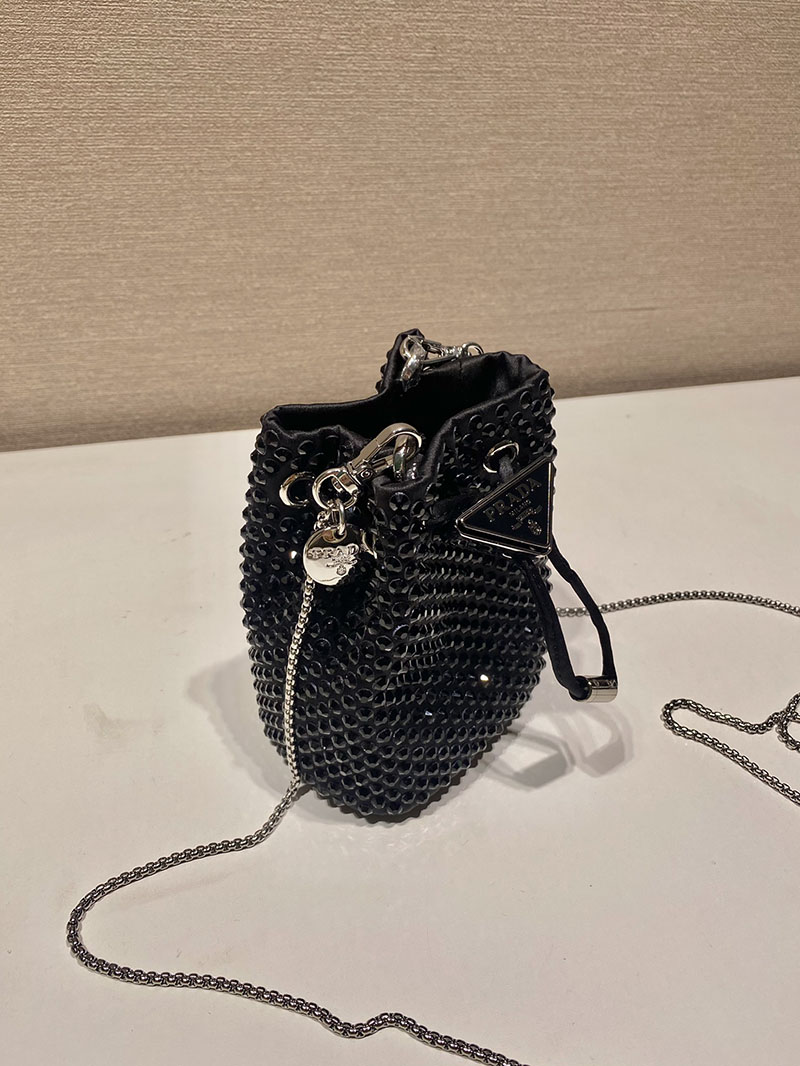 プラダ アウトレット PRADA Re-Edition 1978 Re-Nylon ミニバッグ 1NR016_2AWL_F0002_V_OOO ブラック H品 プラダ 巾着バッグ アウトレット - 画像 (6)