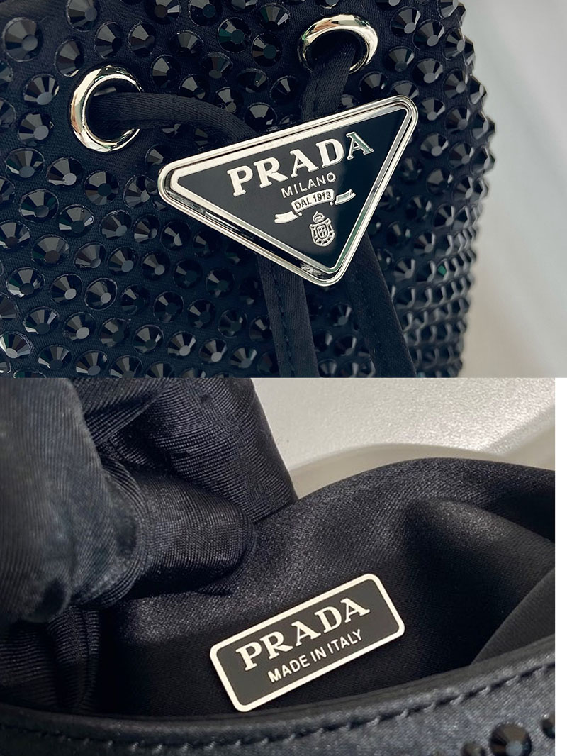 プラダ アウトレット PRADA Re-Edition 1978 Re-Nylon ミニバッグ 1NR016_2AWL_F0002_V_OOO ブラック H品 プラダ 巾着バッグ アウトレット - 画像 (2)