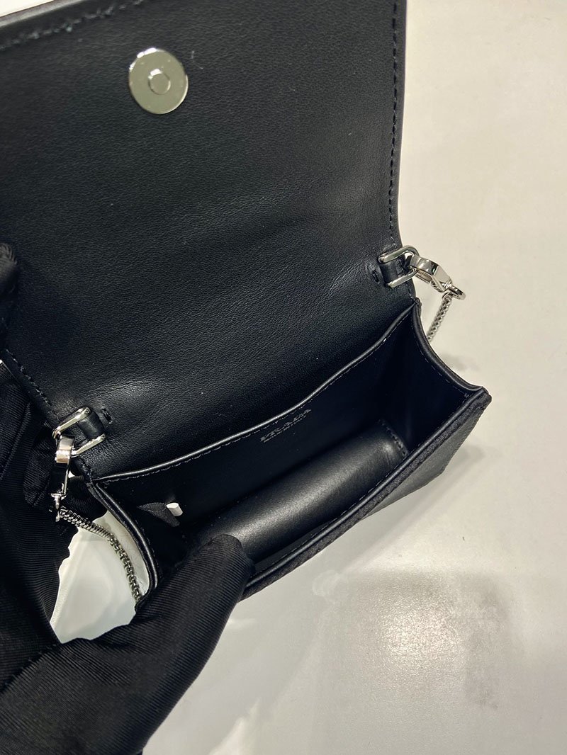 プラダ アウトレット PRADA 23AW ショルダーストラップ付クリスタルカードフォルダー 1MR024_2AWL_F0002 ブラック H品 プラダ バケットバッグ レザー - 画像 (2)