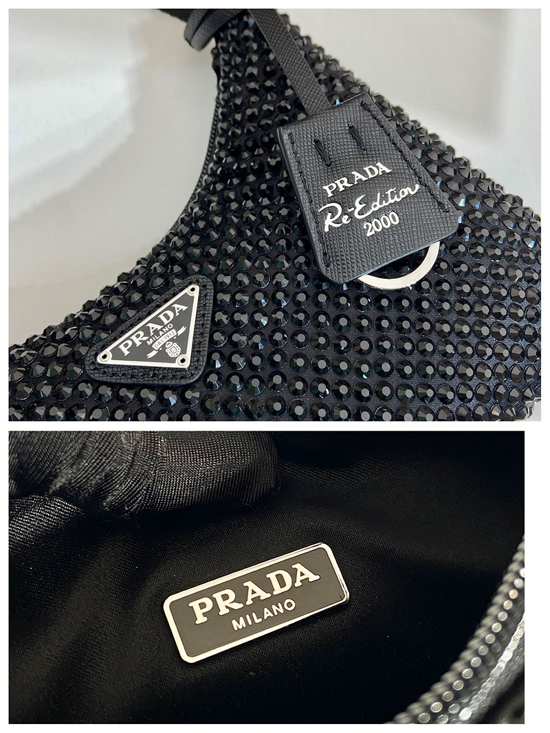 プラダ アウトレット PRADA 2AWL_サテン ミニバッグ 1BC515_2AWL_F0002_NERO ブラック H品 プラダ ミニバッグ アウトレット - 画像 (2)