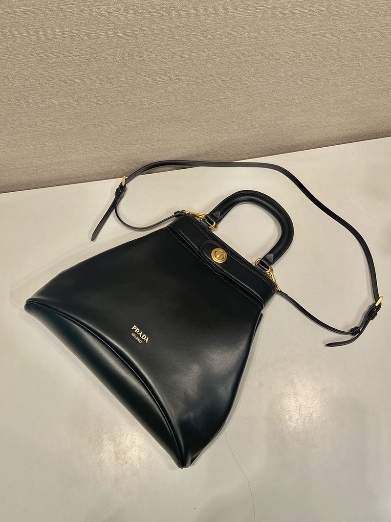 プラダ アウトレット PRADA エチュード ミディアム レザー バッグ 1BG567_2HIA_F0002_V_KOO ブラック H品 プラダ バッグ アウトレット - 画像 (8)