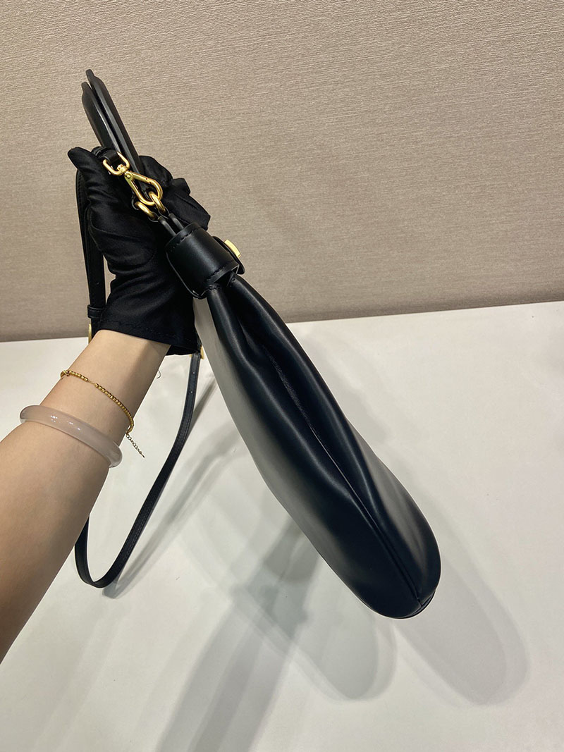 プラダ アウトレット PRADA エチュード ミディアム レザー バッグ 1BG567_2HIA_F0002_V_KOO ブラック H品 プラダ バッグ アウトレット - 画像 (6)