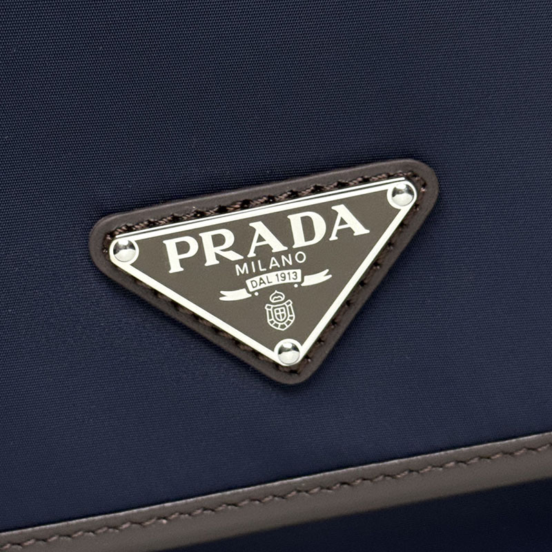 プラダ アウトレット PRADA ラージRe-Nylonレザーショルダーバッグ 2ZH194_2DMH_F0002 ネイビー H品 プラダ ショルダーバッグ メンズ - 画像 (6)