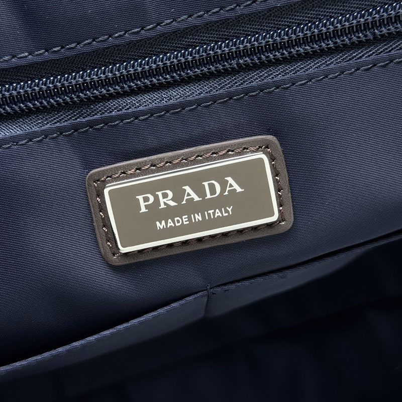 プラダ アウトレット PRADA ラージRe-Nylonレザーショルダーバッグ 2ZH194_2DMH_F0002 ネイビー H品 プラダ ショルダーバッグ メンズ - 画像 (3)