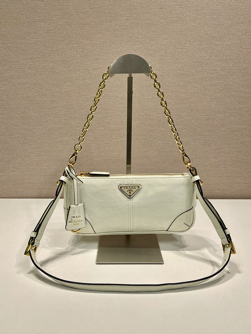 プラダ アウトレット PRADA Re-Edition 2002 ミディアム 1BC221_2CYR_F0PG7_V_OOM ホワイト H品 プラダ ショルダーバッグ ミニ - 画像 (9)