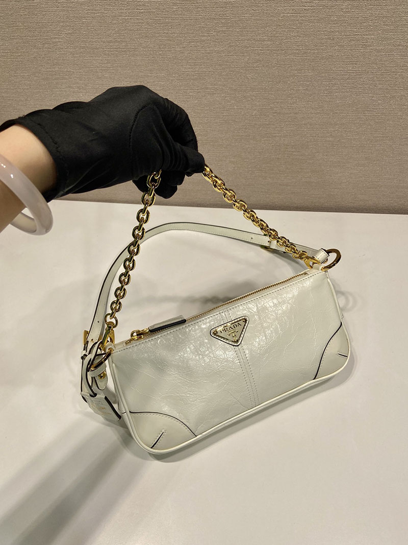 プラダ アウトレット PRADA Re-Edition 2002 ミディアム 1BC221_2CYR_F0PG7_V_OOM ホワイト H品 プラダ ショルダーバッグ ミニ - 画像 (8)
