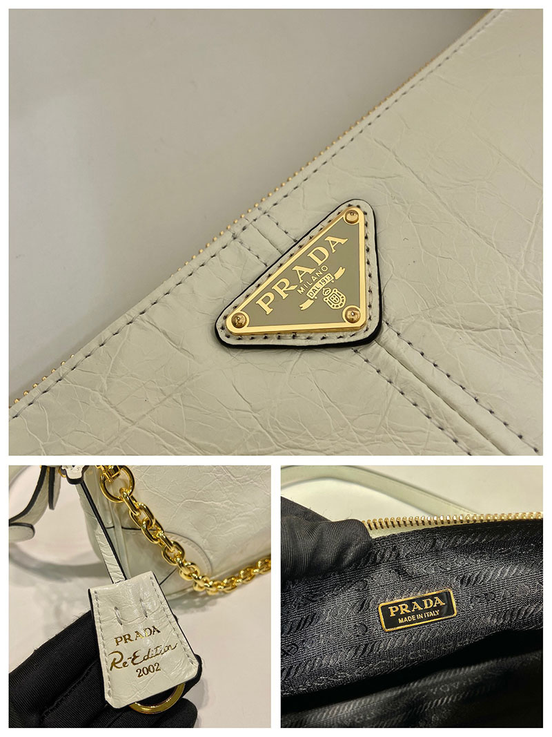プラダ アウトレット PRADA Re-Edition 2002 ミディアム 1BC221_2CYR_F0PG7_V_OOM ホワイト H品 プラダ ショルダーバッグ ミニ - 画像 (2)