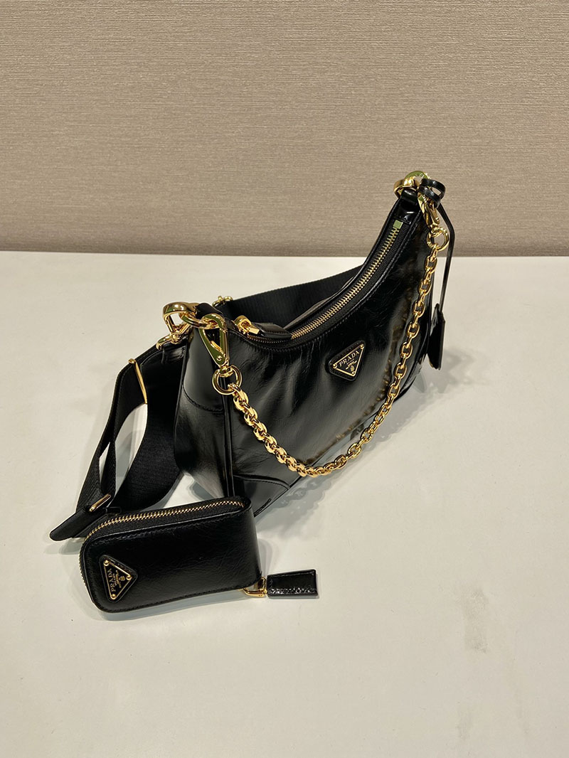 プラダ アウトレット PRADA Re-Edition ナプラックパテント 1BC204_2DNT_F0002_V_QOM ブラック H品 プラダ ショルダーバッグ ミニ - 画像 (8)