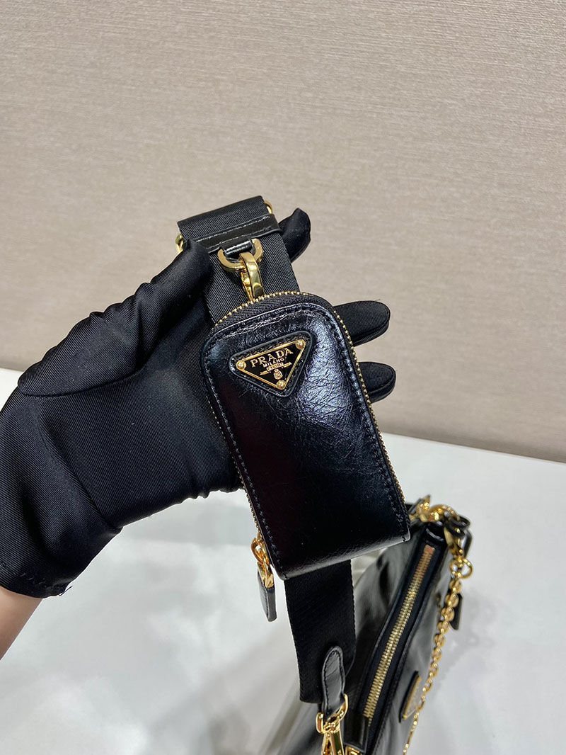 プラダ アウトレット PRADA Re-Edition ナプラックパテント 1BC204_2DNT_F0002_V_QOM ブラック H品 プラダ ショルダーバッグ ミニ - 画像 (6)