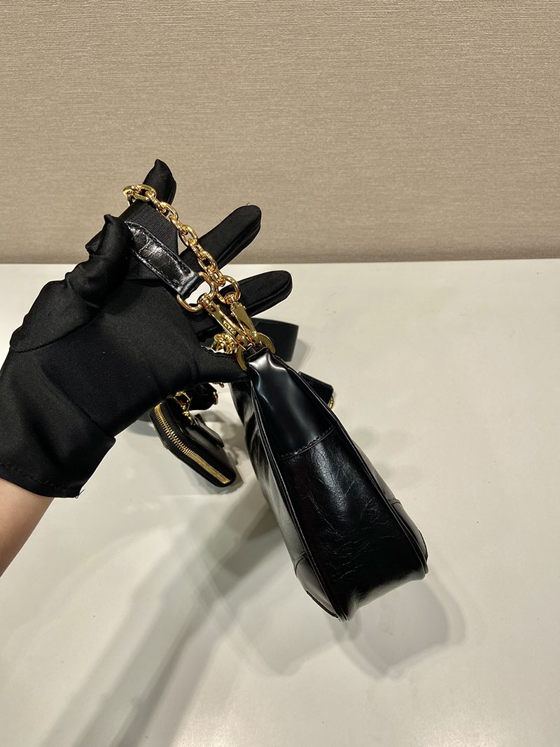 プラダ アウトレット PRADA Re-Edition ナプラックパテント 1BC204_2DNT_F0002_V_QOM ブラック H品 プラダ ショルダーバッグ ミニ - 画像 (4)