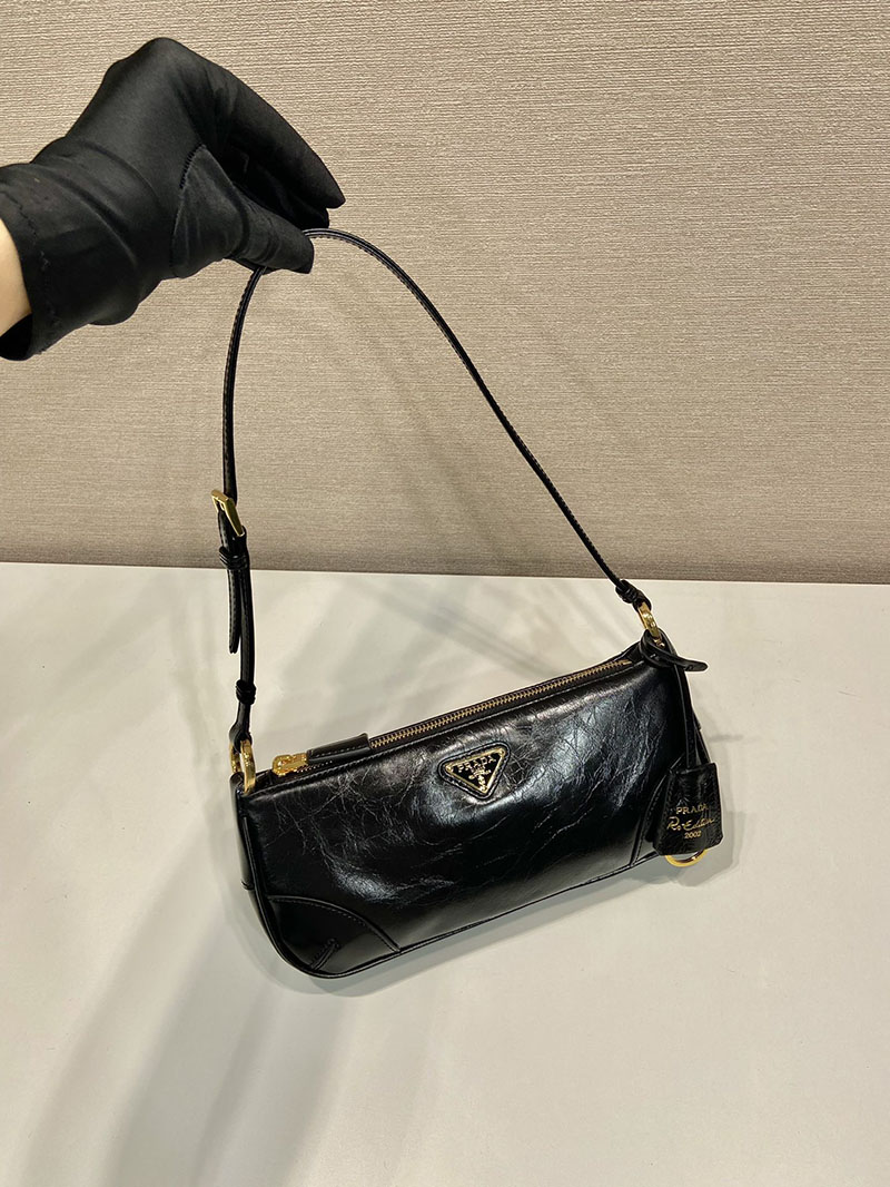 プラダ アウトレット PRADA TESSUTO+SPAZZOL ショルダーバッグ 1BC201_R789_F0002 ブラック H品 プラダ ショルダーバッグ ミニ - 画像 (8)