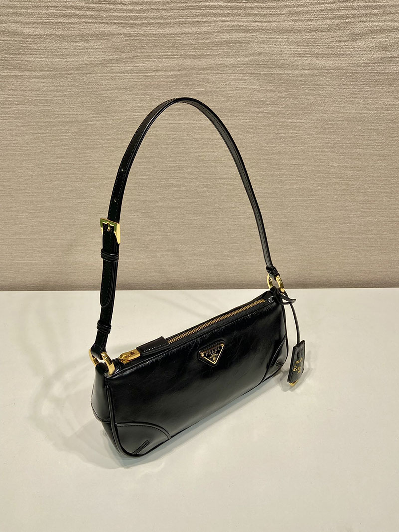 プラダ アウトレット PRADA TESSUTO+SPAZZOL ショルダーバッグ 1BC201_R789_F0002 ブラック H品 プラダ ショルダーバッグ ミニ - 画像 (7)