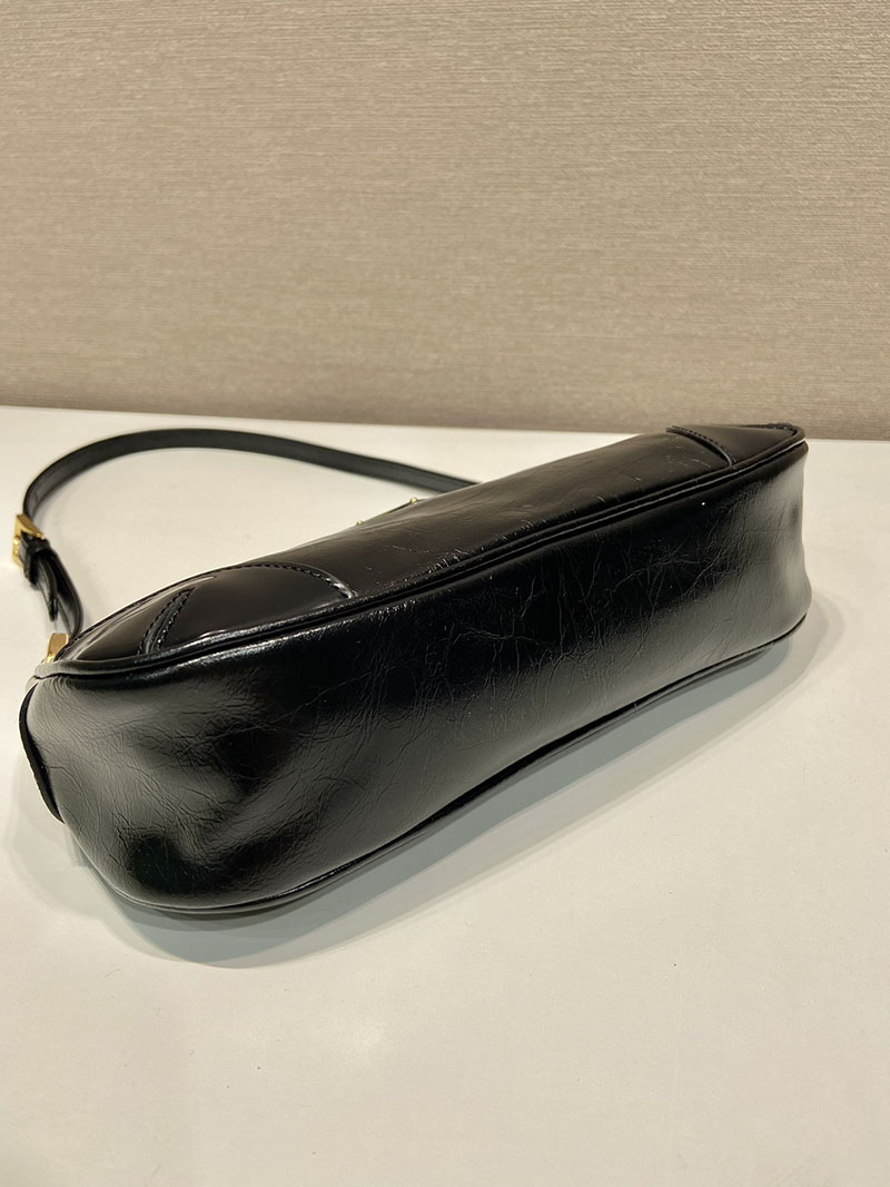 プラダ アウトレット PRADA TESSUTO+SPAZZOL ショルダーバッグ 1BC201_R789_F0002 ブラック H品 プラダ ショルダーバッグ ミニ - 画像 (4)