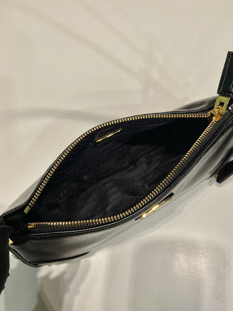 プラダ アウトレット PRADA TESSUTO+SPAZZOL ショルダーバッグ 1BC201_R789_F0002 ブラック H品 プラダ ショルダーバッグ ミニ - 画像 (3)