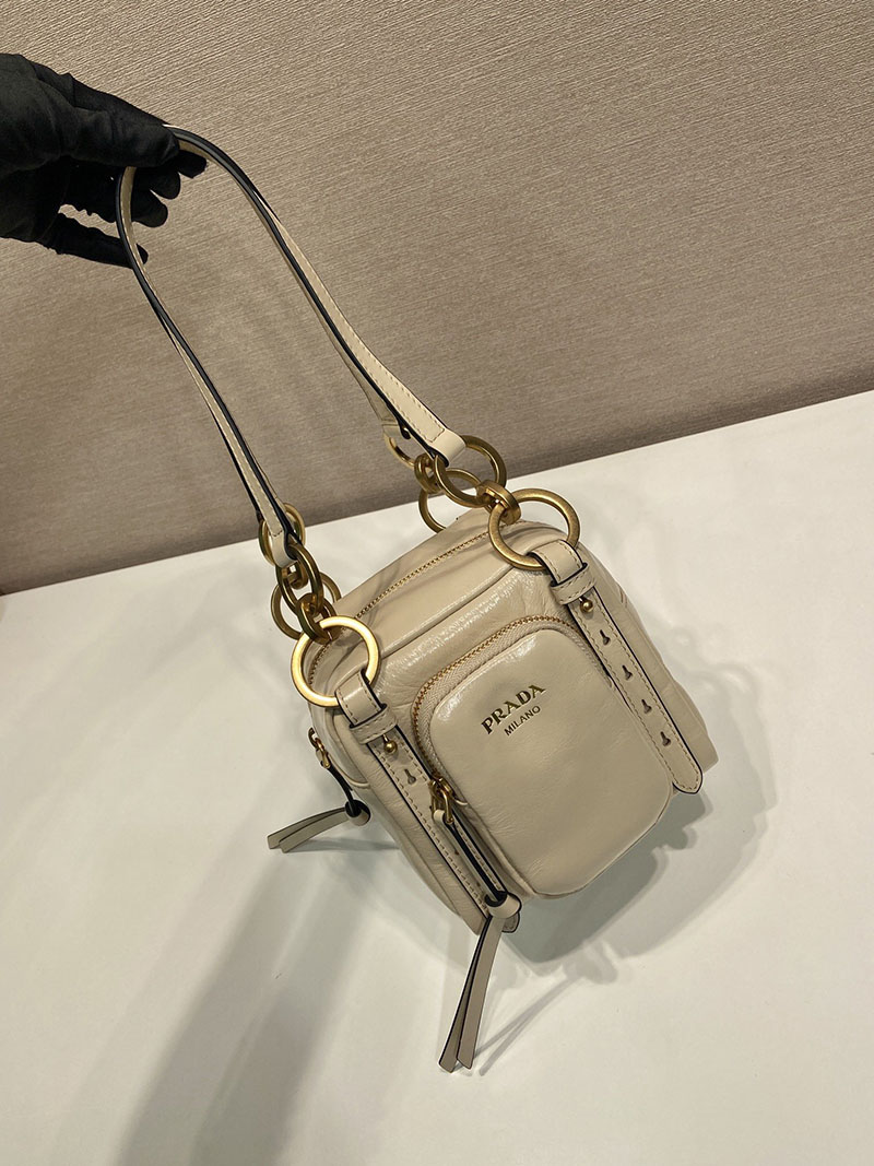 プラダ アウトレット PRADA ダングル レザー トップハンドル ミニバッグ 1BB137_2CYR_F0236_V_OOO ベージュ H品 プラダレディースバッグ - 画像 (9)