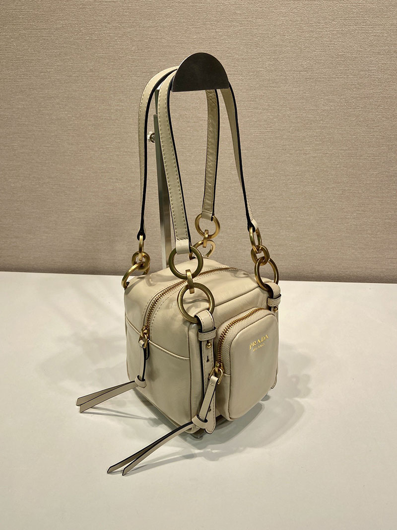 プラダ アウトレット PRADA ダングル レザー トップハンドル ミニバッグ 1BB137_2CYR_F0236_V_OOO ベージュ H品 プラダレディースバッグ - 画像 (8)