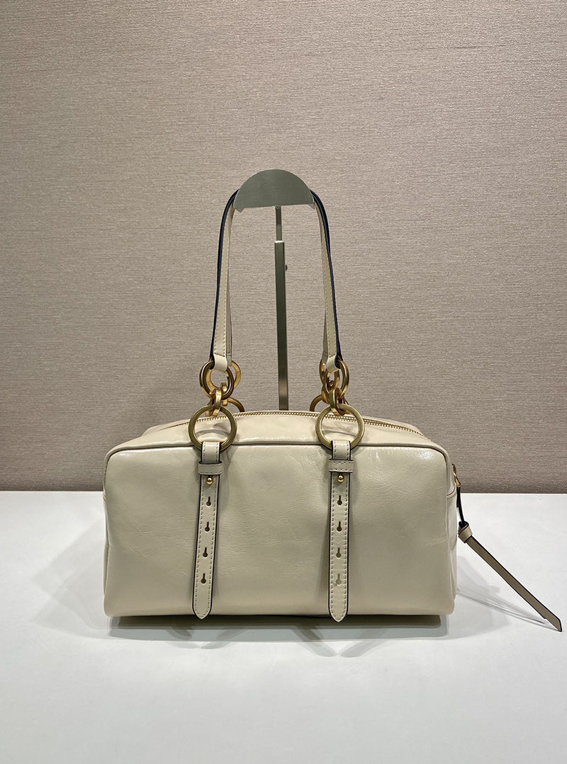 プラダ アウトレット PRADA ダングル ミディアム レザー トップハンドルバッグ 1BB138_2CYR_F0236_V_OOO ベージュ H品 プラダレディースバッグ - 画像 (7)