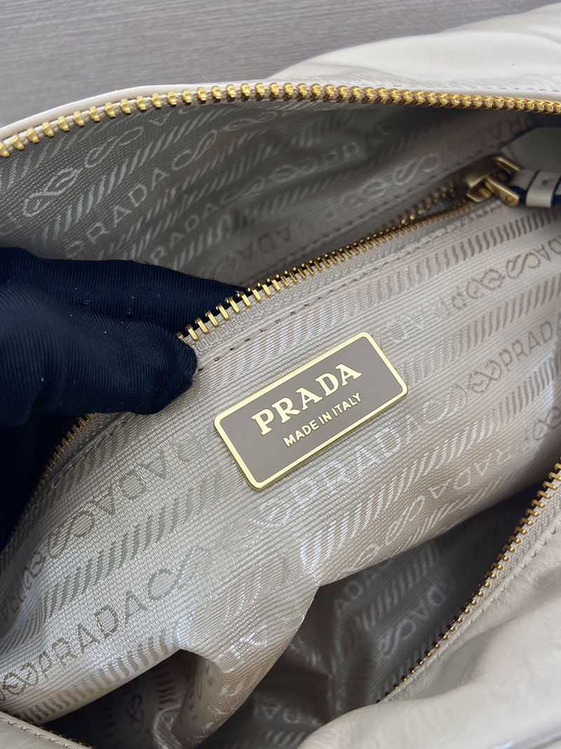 プラダ アウトレット PRADA ダングル ミディアム レザー トップハンドルバッグ 1BB138_2CYR_F0236_V_OOO ベージュ H品 プラダレディースバッグ - 画像 (2)