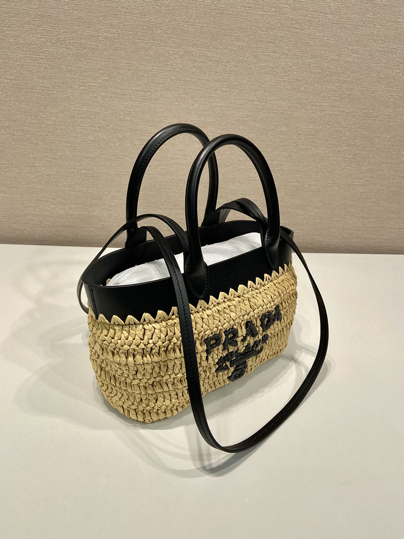 プラダ アウトレット PRADA ミニ クロシェ レザー 1BG501_2M2Q_F0I55_V_GOO ベージュ H品 プラダ トートバッグ アウトレット - 画像 (9)