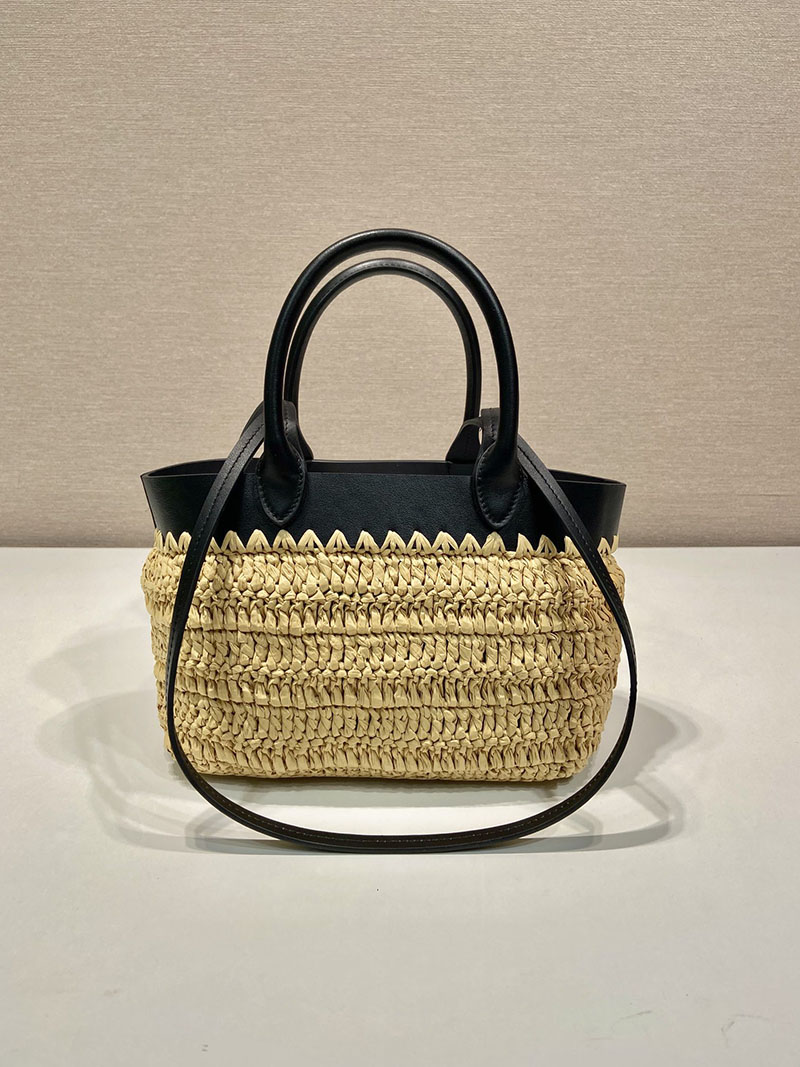 プラダ アウトレット PRADA ミニ クロシェ レザー 1BG501_2M2Q_F0I55_V_GOO ベージュ H品 プラダ トートバッグ アウトレット - 画像 (7)