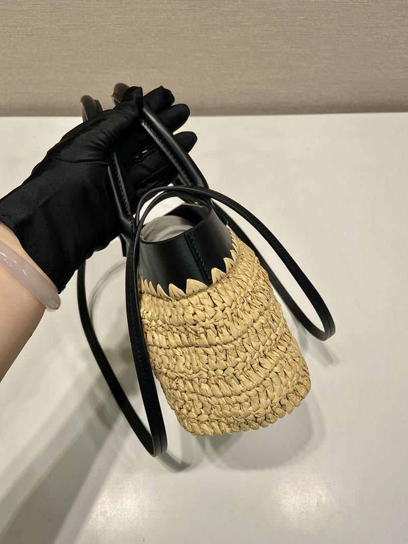 プラダ アウトレット PRADA ミニ クロシェ レザー 1BG501_2M2Q_F0I55_V_GOO ベージュ H品 プラダ トートバッグ アウトレット - 画像 (6)
