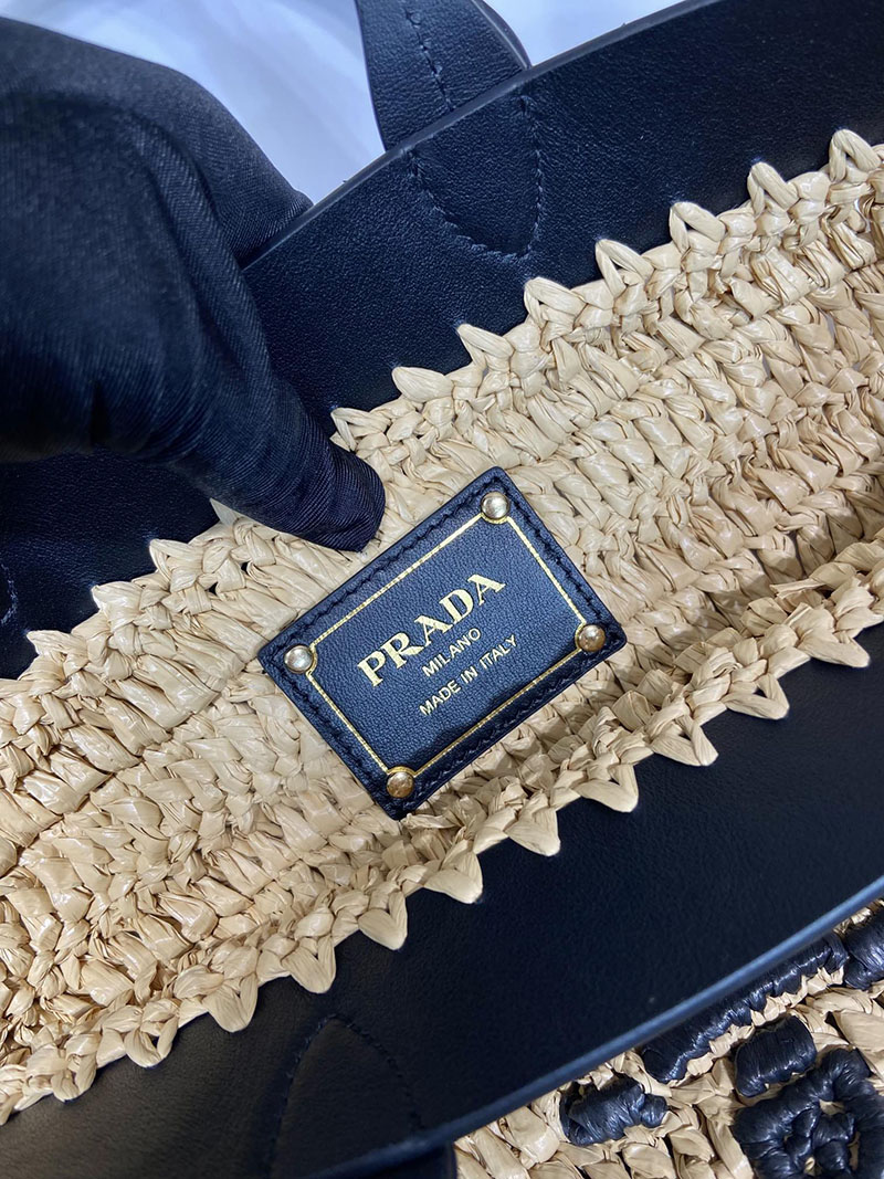 プラダ アウトレット PRADA ミニ クロシェ レザー 1BG501_2M2Q_F0I55_V_GOO ベージュ H品 プラダ トートバッグ アウトレット - 画像 (2)