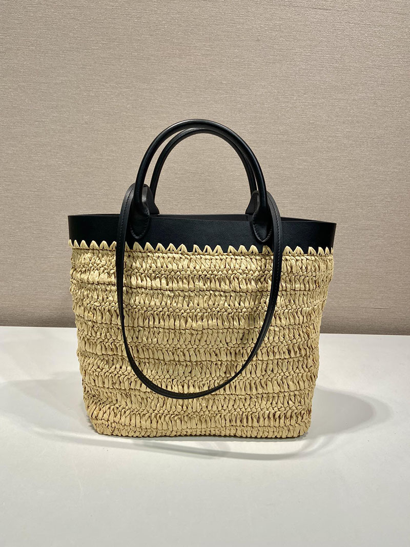 プラダ アウトレット PRADA スモール クロシェ トライアングルロゴ 1BG500_2M2Q_F0I55_V_GOO ベージュ H品 プラダ トートバッグ アウトレット - 画像 (7)