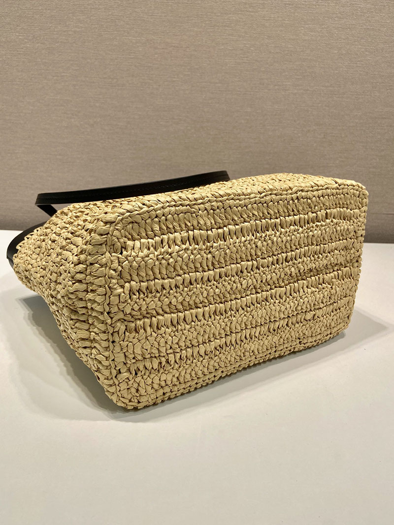 プラダ アウトレット PRADA スモール クロシェ トライアングルロゴ 1BG500_2M2Q_F0I55_V_GOO ベージュ H品 プラダ トートバッグ アウトレット - 画像 (5)