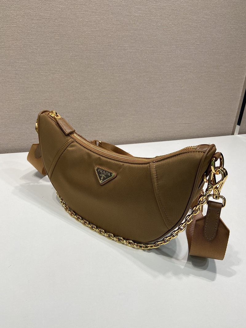 プラダ アウトレット PRADA ドゥミ・リュンヌ Re-Nylon 1BH222_R064_F0134_V_NOO ブランデー H品 ショルダーバッグ レディース プラダ - 画像 (9)